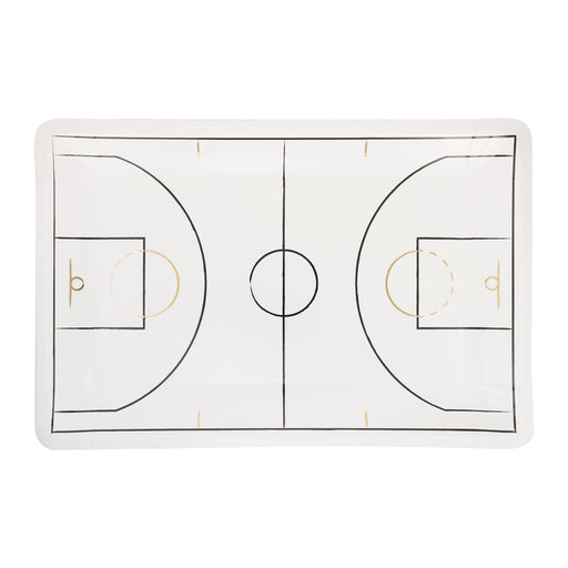 Basketball Court Shaped Paper Plate 11" | 8 ct - Zurchers