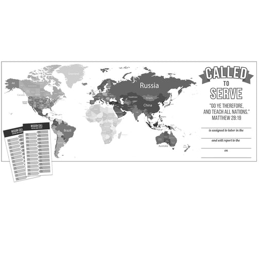 Missionary Called To Serve Deluxe Guessing Game Black and White | 1 ct - Zurchers