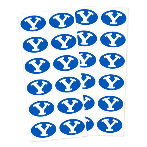 BYU stretch Y Oval Stickers 2" | 24 ct - Zurchers
