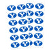 BYU stretch Y Oval Stickers 2" | 24 ct - Zurchers