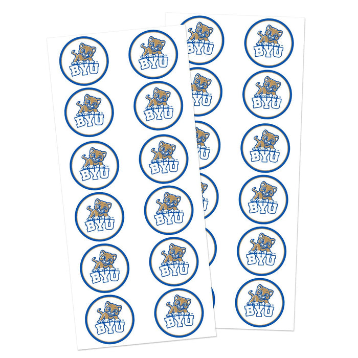 BYU Youth Cosmo Mascot Round Stickers 2" | 24 ct - Zurchers
