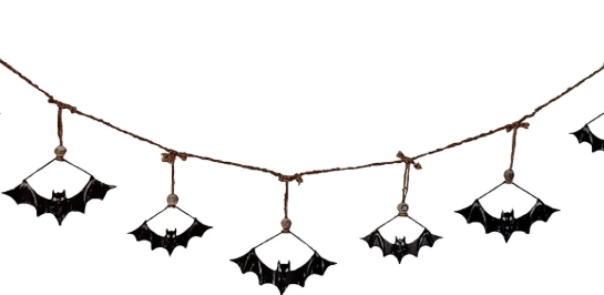 69" Long Metal Halloween Bat Garland | 1ct