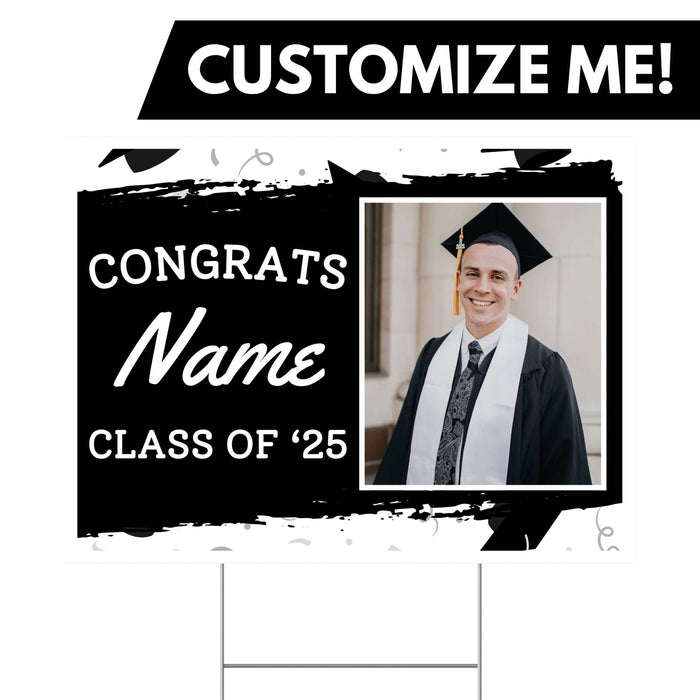 Graduation Congrats Custom Yard Sign with Photo, 18" x 24" | 1 ct - Zurchers