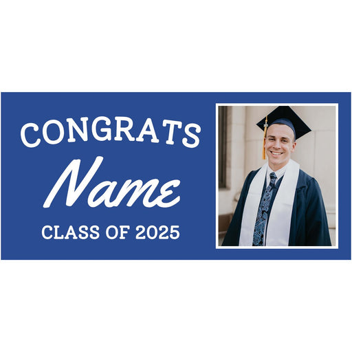 Graduation Congrats Grad Custom Banner with Photo 2' x 4' | 1 ct - Zurchers