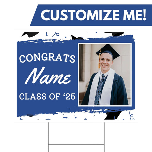 Graduation Congrats Custom Yard Sign with Photo, 18" x 24" | 1 ct - Zurchers