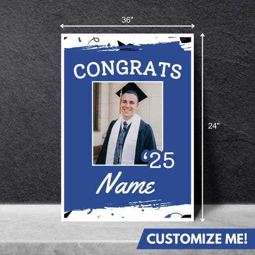 Graduation Gongrats Grad Custom Foam Sign With Photo, 24" x 36" | 1 ct - Zurchers
