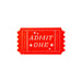 Carnival Ticket Shaped Napkin, 7.75" x 4.25" | 24 ct - Zurchers