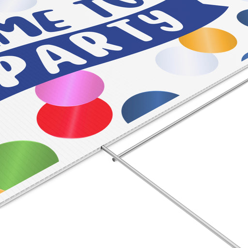 Time To Party Yard Sign 24" x 18" | 1 ct - Zurchers