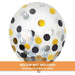 12" Gold, Silver, & Black Confetti Latex Balloon Pack | 6 ct - Zurchers