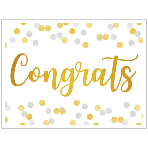 Congrats Glitter Confetti Yard Sign 24" x 18" | 1 ct - Zurchers