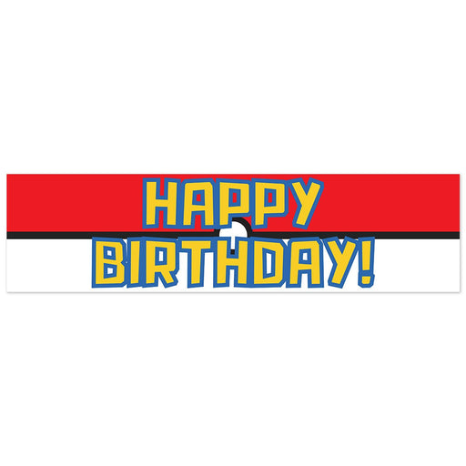 Happy Birthday Catch Them All To - Go Banner 50" x 13" | 1ct - Zurchers