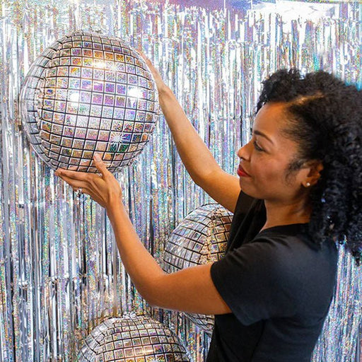 Air - Filled Disco Ball Balloon, 15" | 1ct - Zurchers