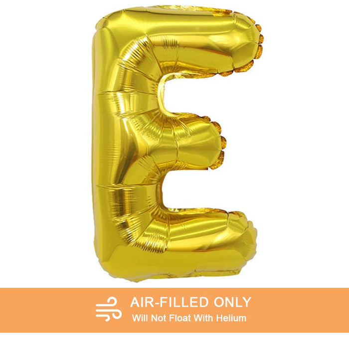 Air Filled Gold Mylar Letter Balloon, 16" | 1 ct - Zurchers