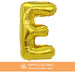 Air Filled Gold Mylar Letter Balloon, 16" | 1 ct - Zurchers