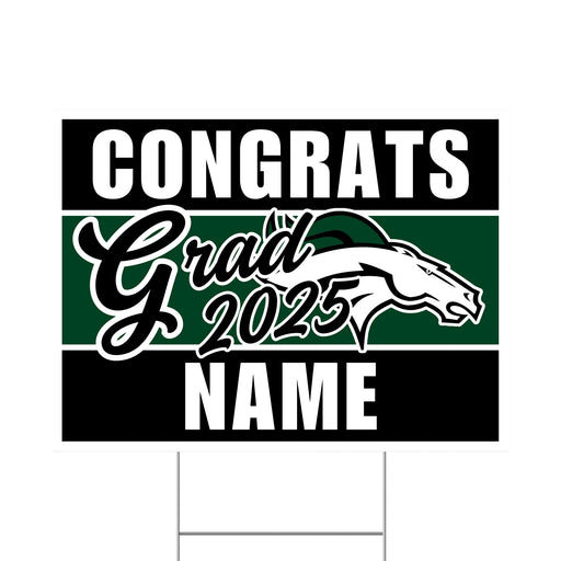 A 24"x 18" Eagle High School Custom Grad Yard Sign.