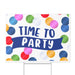 Time To Party Yard Sign 24" x 18" | 1 ct - Zurchers