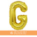 Air Filled Gold Mylar Letter Balloon, 16" | 1 ct - Zurchers