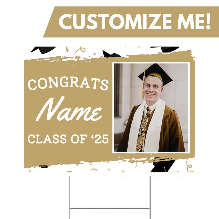 Graduation Congrats Custom Yard Sign with Photo, 18" x 24" | 1 ct - Zurchers