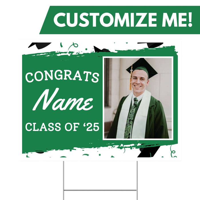 Graduation Congrats Custom Yard Sign with Photo, 18" x 24" | 1 ct - Zurchers