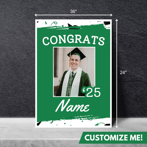 Graduation Gongrats Grad Custom Foam Sign With Photo, 24" x 36" | 1 ct - Zurchers