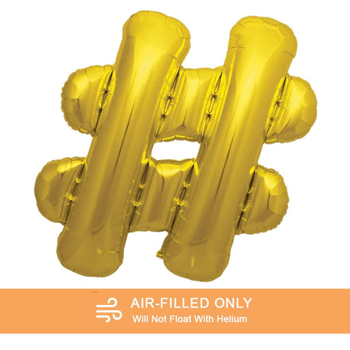 Air Filled Gold Mylar Letter Balloon, 16" | 1 ct - Zurchers