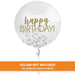 Happy Birthday Flat Gold Confetti Balloon 24" | 1 ct - Zurchers
