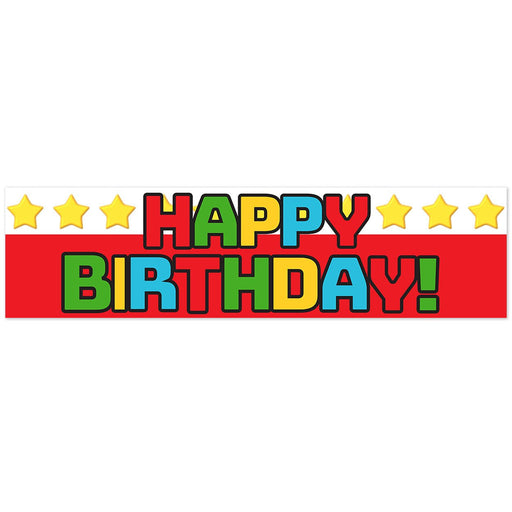Happy Birthday Mario To - Go Banner 50" x 13" | 1ct - Zurchers