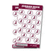 A package of 36 1-inch Jordan High School Sticker Seals. 
