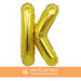 Air Filled Gold Mylar Letter Balloon, 16" | 1 ct - Zurchers