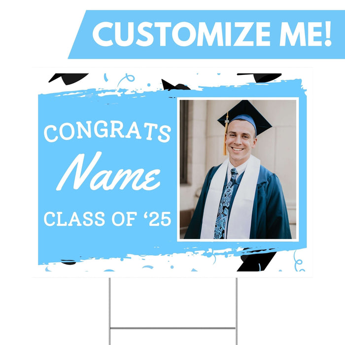 Graduation Congrats Custom Yard Sign with Photo, 18" x 24" | 1 ct - Zurchers