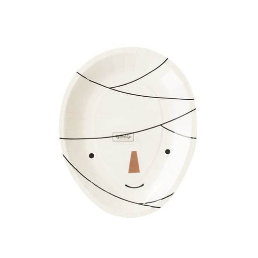 Halloween Mummy Shaped Paper Plates 10" | 8ct - Zurchers