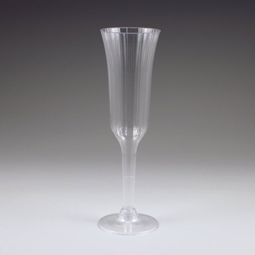 Sovereign Fluted Champagne Glasses Plastic 5 oz | 10 ct - Zurchers