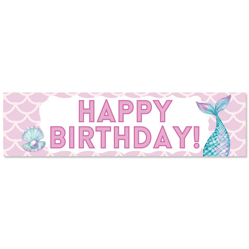Mermaid Shine Themed To - Go Banner 50" x 13" | 1ct - Zurchers
