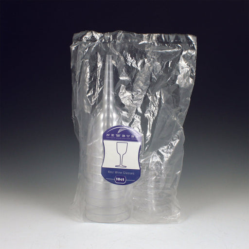 Newbury Wine Glasses Plastic 10 oz | 10 ct - Zurchers