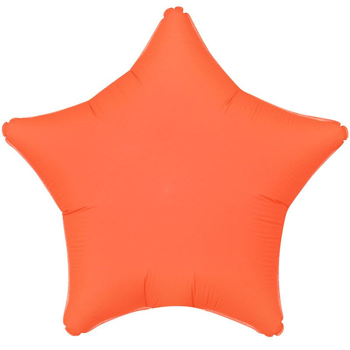 Neon Orange Star Mylar 18" | 1ct