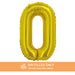 Air Filled Gold Mylar Letter Balloon, 16" | 1 ct - Zurchers