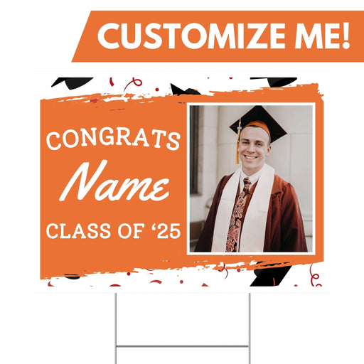 Graduation Congrats Custom Yard Sign with Photo, 18" x 24" | 1 ct - Zurchers