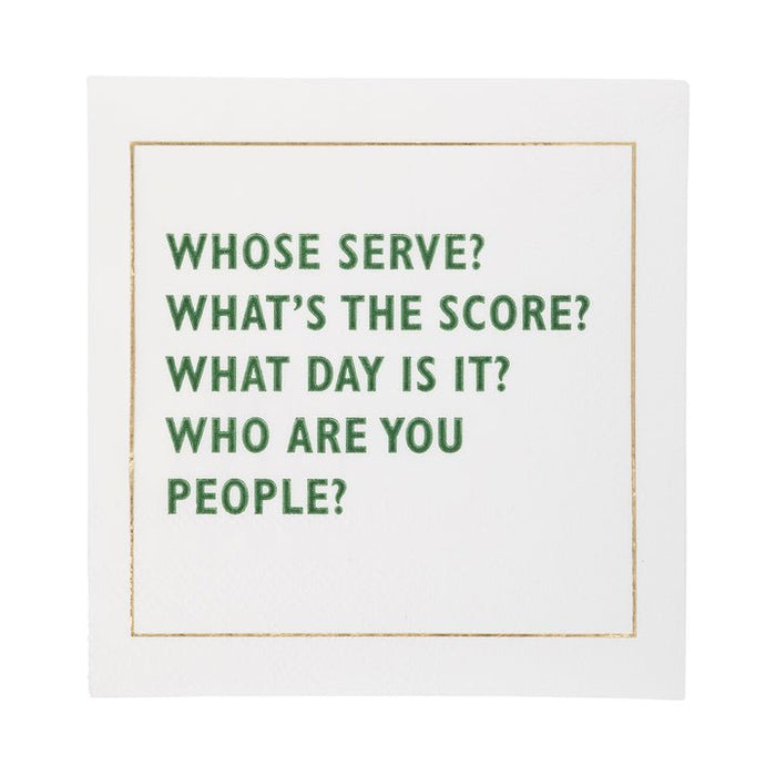 Pickleball Sayings Paper Cocktail Napkins | 18 ct - Zurchers