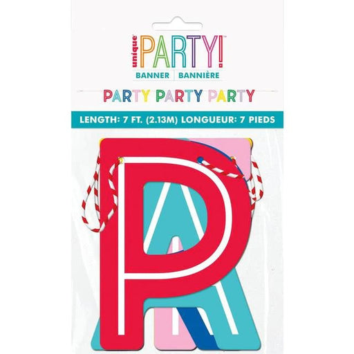 Colorful PARTY Letter Banner 7Ft | 1ct - Zurchers