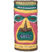 Tiki mask piñata decorated with vibrant layered tissue paper in colors including pink, yellow, green, blue, and brown. The design features bold facial features such as prominent eyes, a wide nose, and a square mouth, evoking a traditional Polynesian-style tiki face.
