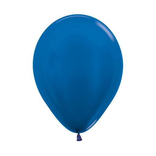 Metallic Blue Latex Balloon w/ Helium & Hi - Float Latex Balloon, 11" | 1 ct - Zurchers