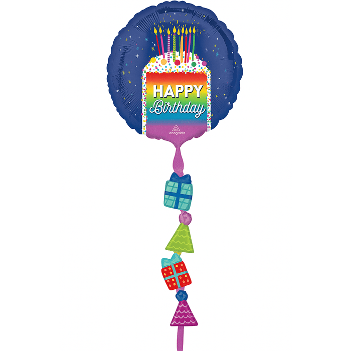 Rainbow Slice Birthday Airwalker 24"x68" | 1ct