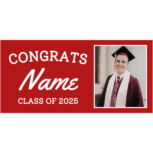 Graduation Congrats Grad Custom Banner with Photo 2' x 4' | 1 ct - Zurchers