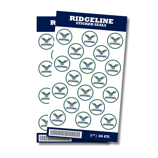 A package of 36 1-inch Ridgeline High School Sticker Seals. 