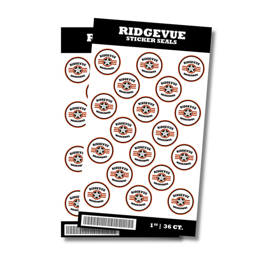 A package of 36 1-inch Ridgevue High School Sticker Seal.