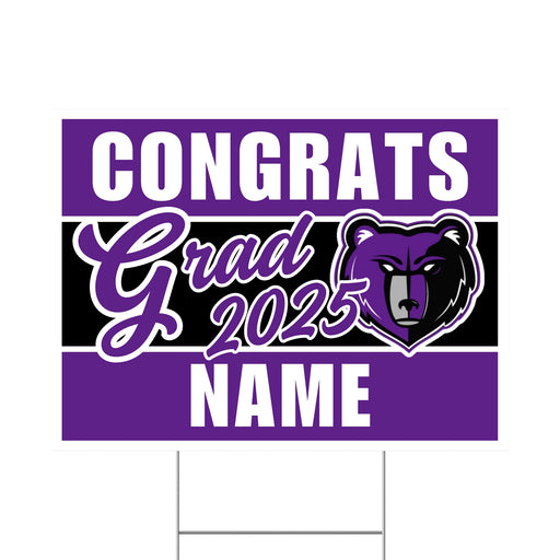 A 24" x 18" Rocky Mountain High School Custom Grad Yard Sign.