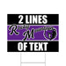 A 24" x 18" Rocky Mountain High School Custom Yard Sign.