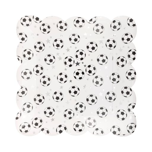 Scattered Soccer Ball Paper Plate 10" | 8 ct - Zurchers