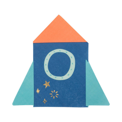 Blast Off Rocket Shaped Paper Napkin | 18 ct - Zurchers