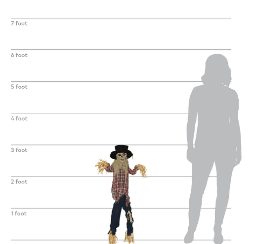 36" Hanging Animated Kicking Scarecrow Decoration - Zurchers